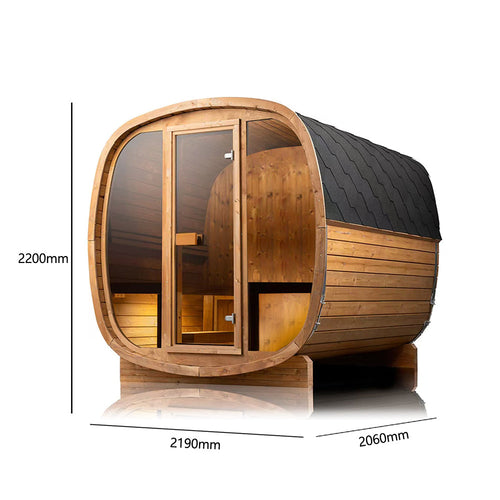 Auris Two Outdoor Cedar Sauna — 3–4 Person